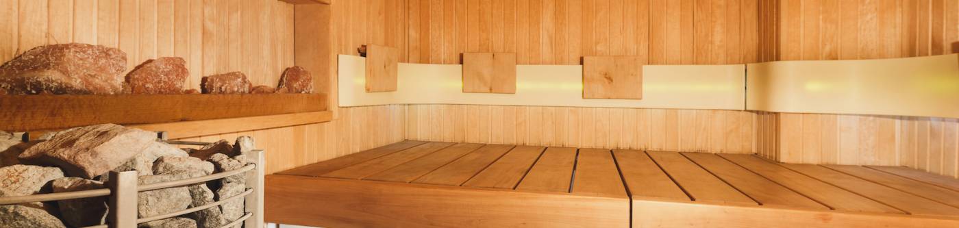 Interior of a sauna